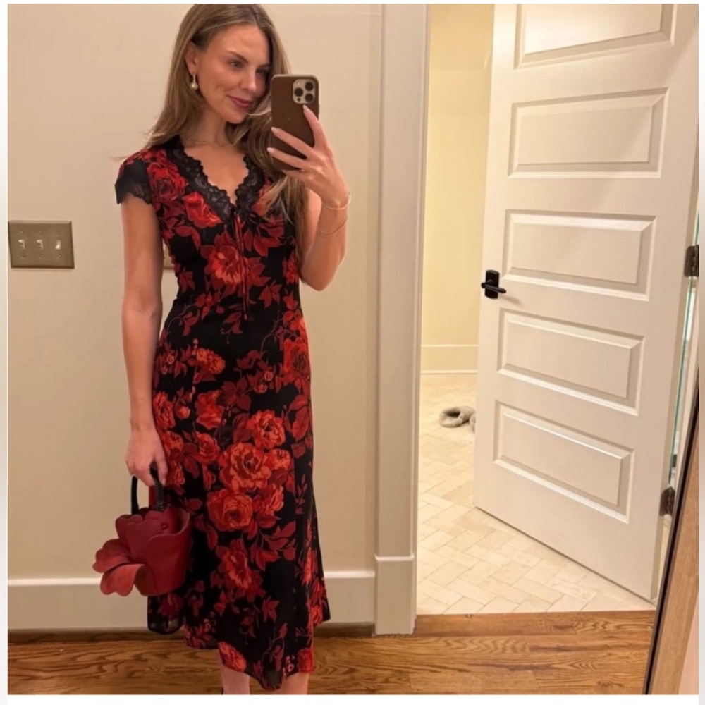 Reformation Tiffie Dress Size 8 Basilica NWOT